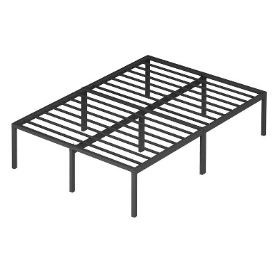 BestMassage 18 Inch Bed Frame High Metal Platform Bed Frame(Black)