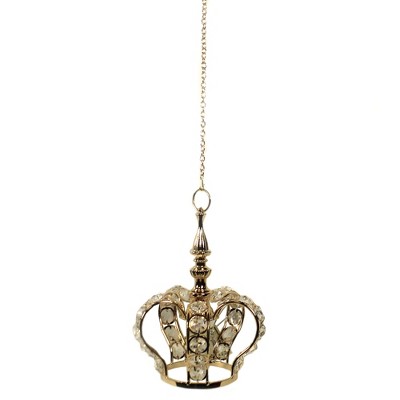 Home Decor 7.5 Inch Crystal Jewel Crown Tree Ornament , Hanging (1PC)