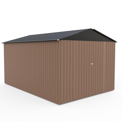 Outdoor Storage Shed, Metal Tool Sheds with Frame Structure Lockable Doors, Garden Shed for Backyard Garden Patio Lawn, 8 x 10 Ft
