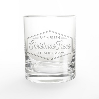 Creative Products Cut and Carry Christmas Trees 11 oz. Whiskey Glass