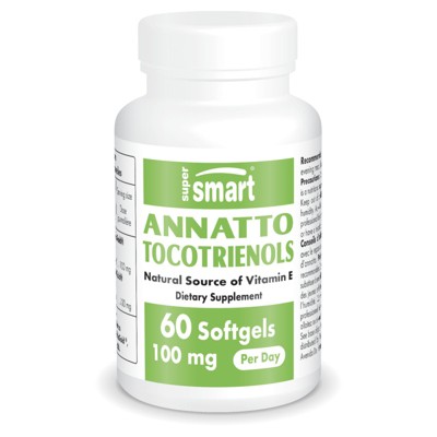 SuperSmart Annatto Tocotrienols 100mg per Day (DeltaGold Vitamin E) - Tocotrienols Supplement | Non-GMO & Gluten Free - 60 Softgels