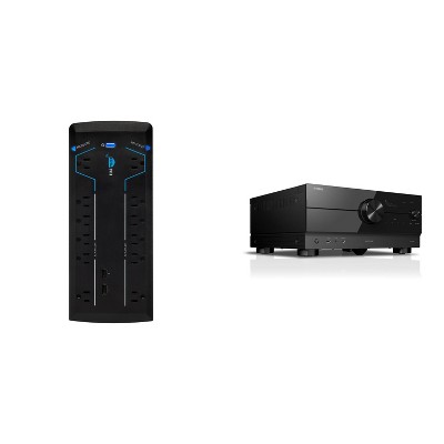 Yamaha Rx-A4abl 7.2 Channel Receiver 8K Hdmi And Pb-12W 12 Outlet Smart Surge Protector