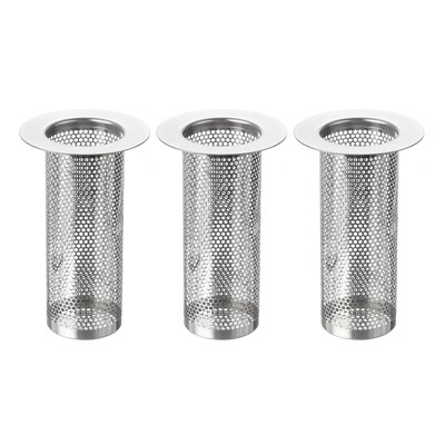 Unique Bargains Stainless Steel Mesh Durable Bathroom Kitchen Sink Strainers 3 Pcs