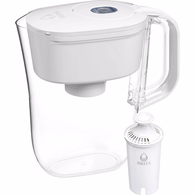 Brita Water Filter 6-Cup Denali Water Pitcher Dispenser with Standard Water Filter