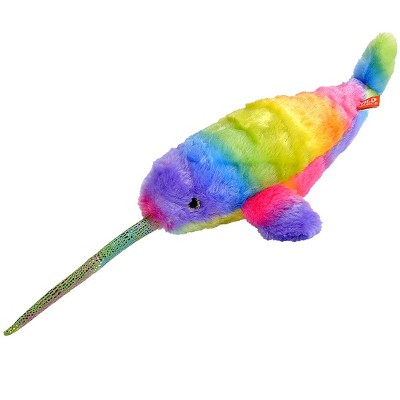 Wild Republic Rainbowkins Narwhal Stuffed Animal, 12 Inches