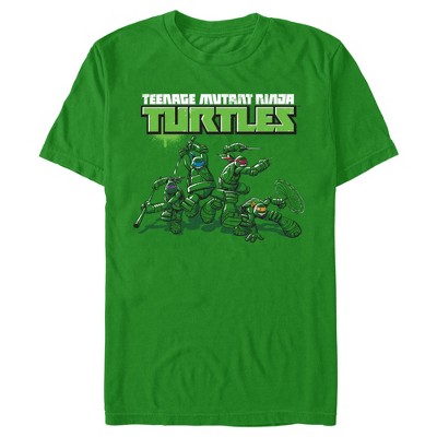 Men's Teenage Mutant Ninja Turtles Fight Scene Logo T-Shirt