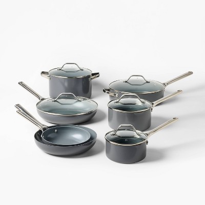 12pc Nonstick Ceramic Coated Aluminum Cookware Set - Figmint™