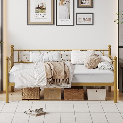 Twin Size Daybed Frame, Metal Sofa Bed Frame for Living Room, Bedroom, Guest Room
