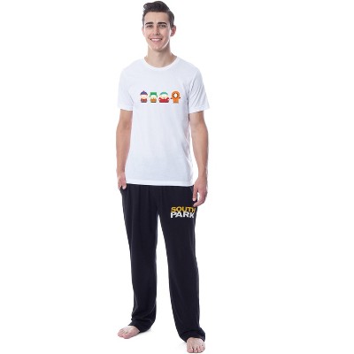 South Park Mens' TV Show Series Stan Kyle Cartman Kenny Sleep Pajama Set Multicolored