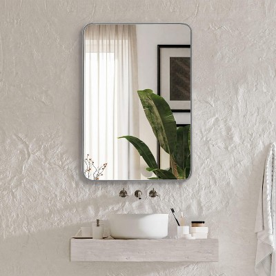 DOMETOUR 22x30 Inch Metal Framed Rectangular Bathrrom Mirror for Wall