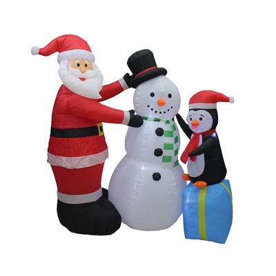 A Holiday Company Heavy Duty 8 Foot Weather Resistant Self Inflatable Blow up Holiday Lawn Decoration