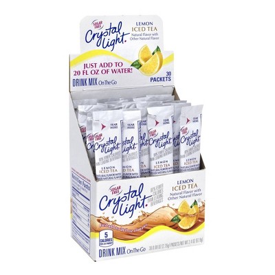 Crystal Light On-The-Go Sugar-Free Iced Tea Drink Mix - 30pk
