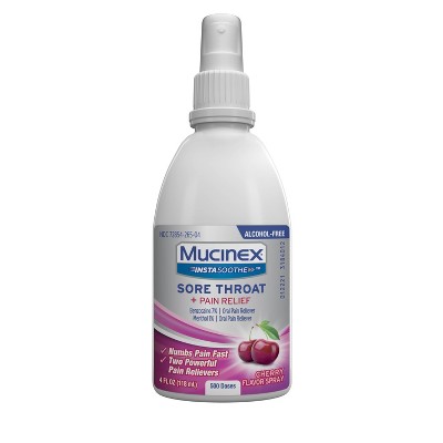 Mucinex Instasoothe Sore Throat Spray - Cherry -  4 fl oz