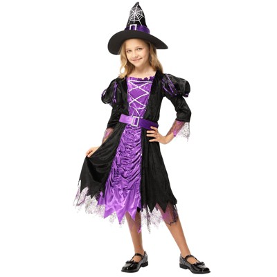 TackView Halloween Girl Witch Costume Halloween Witch Dress for Kids Toddler Classic Costume for Party Dress-Up
