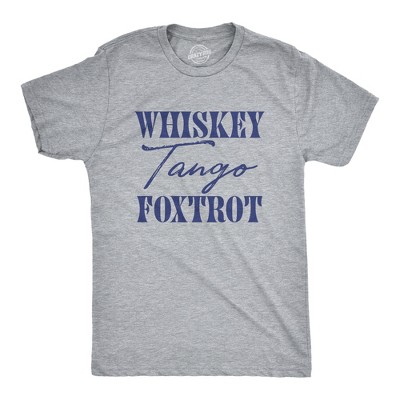 Mens Whiskey Tango Foxtrot T Shirt Funny WTF Phonetic Alphabet Tee for Guys - Crazy Dog Men's T Shirt With Sarcastic Sayings