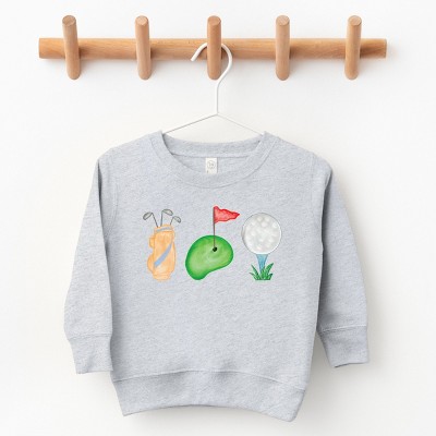 The Juniper Shop Golf Icons Watercolor Toddler Sweatshirt