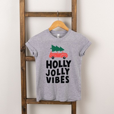 The Juniper Shop Holly Jolly Vibes Car Youth Short Sleeve Tee