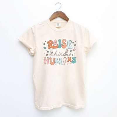 Simply Sage Market Women's Raise Kind Humans Colorful Short Sleeve Garment Dyed Tee