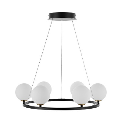 Pomona 6 Light 24.5" Chandelier - CHA4027 - Black/White - Safavieh