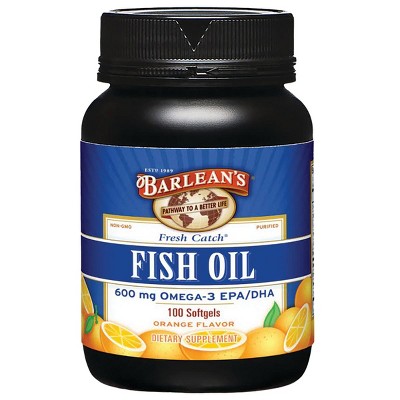 Barlean's Fish Oil 100 Softgels Orange Flavor
