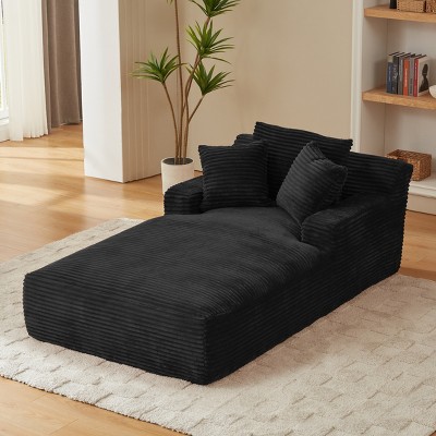 Oversized Chaise Lounge Chair with Pillows, Comfort Corduroy Couch Upholstered Sleeper Sofa Bed, No Assembly - ModernLuxe