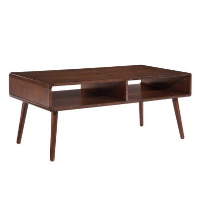 Napa Valley Coffee Table Espresso - Breighton Home: Mid Century Modern, Storage Shelf