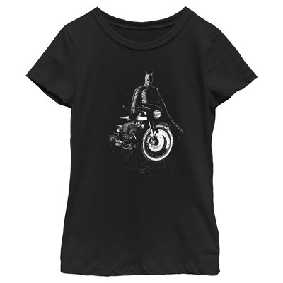 Girl's The Batman Batcycle in the Shadows T-Shirt