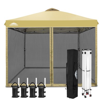 EAGLE PEAK 10x10ft Pop up Gazebo Patio Canopy Tent Shelter with Netting