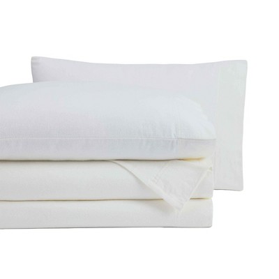 Flannel Cotton Solid Deep Pocket Sheet Set by Blue Nile Mills