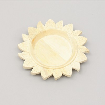 13" Handcrafted Wood Charger Plate Wooden Dinning Placemat Artisan Wood Tableware