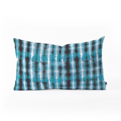 Ninola Design Shibori Plaids Stripes Oblong Throw Pillow - Society6