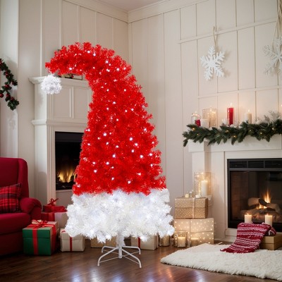 KTMBDW 6ft Pre-lit Artificial Christmas Tree, Full Prelighted Xmas Tree W/900 Branch Tips, 250 Incandescent Lights