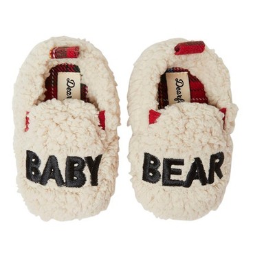 Dearfoams Kid's Baby Bear Faux Shearling Closed Back Slipper