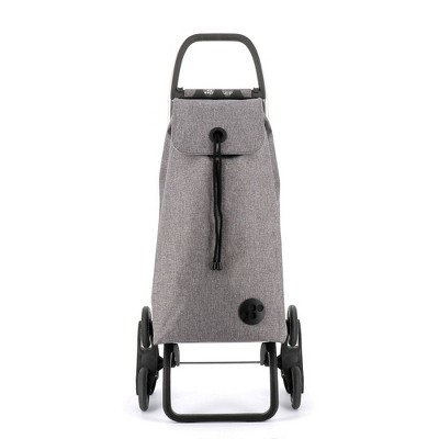 Rolser I-Max Tweed 6 Wheel Stair Climber Foldable Shopping Trolley Gray