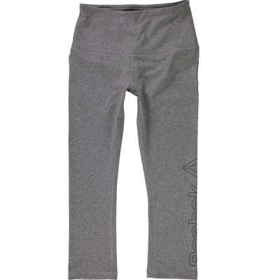 Reebok Womens Highrise Capri Compression Athletic Pants