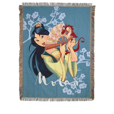 Northwest Disney Princess Woven Tapestry Throw Blanket, 48" x 60", Tradition