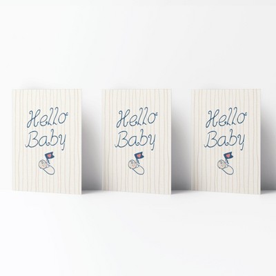 New Baby Greeting Card Pack (3ct) "Hello Baby" by Ramus & Co