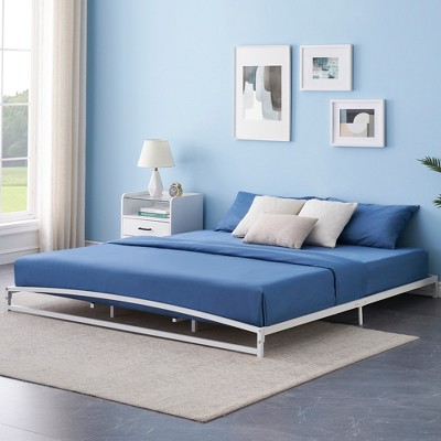WhizMax 6 Inch Metal Platform Twin Bed Frame with Steel Slats Support, Low Profile Bed Frame Support Mattress Foundation, No Box Spring Needed, Black