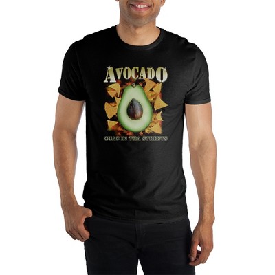 Avacado Guac In Tha Streets Men's Black T-Shirt Tee Shirt