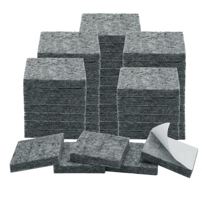 Unique Bargains Felt Self-stick Non-slip Anti-scratch Square Furniture Pads Beige 50 Pcs