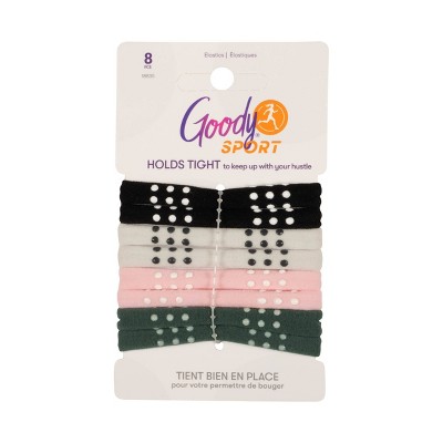 Goody Sport Seemless Elastics Non-Slip Grip - 8pk - Green/Pink