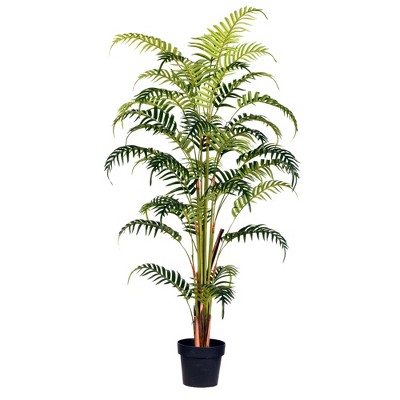 Vickerman Artificial Potted Fern Palm with Real Touch Leaves