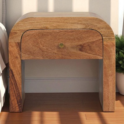 Darcy Nightstand Solid Wood, Single Box,Oak