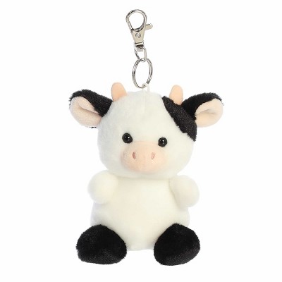 Aurora Mini Sweetie Cow Palm Pals Adorable Clip-On White 4"
