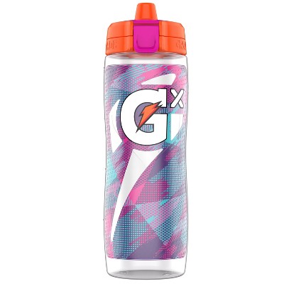 Gatorade GX 30oz Plastic Water Bottle - Glitch Camo Berry: BPA-Free Portable Drinkware