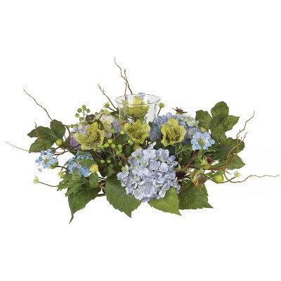 Nearly Natural Hydrangea Candelabrum Centerpiece