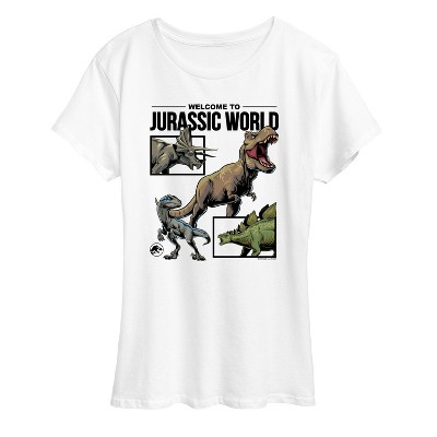 Women's - Jurassic Park - Welcome To Jurassic World Dino Short Sleeve Graphic T-Shirt