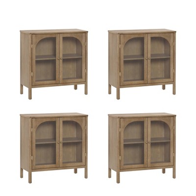 Nathan James Set of 4 Mason Console Cabinet with Doors