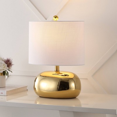 JONATHAN Y Calix 20" Mid-Century Glam Ceramic/Iron (Includes LED Light Bulb) Table Lamp Gold