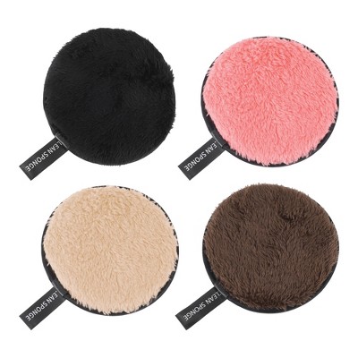 Unique Bargains Round Facial Sponges 4 Pcs